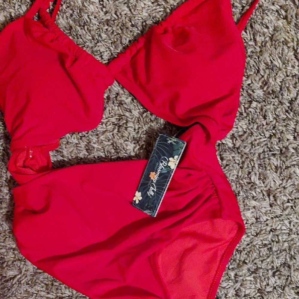 Red Women's One Piece Swimsuit